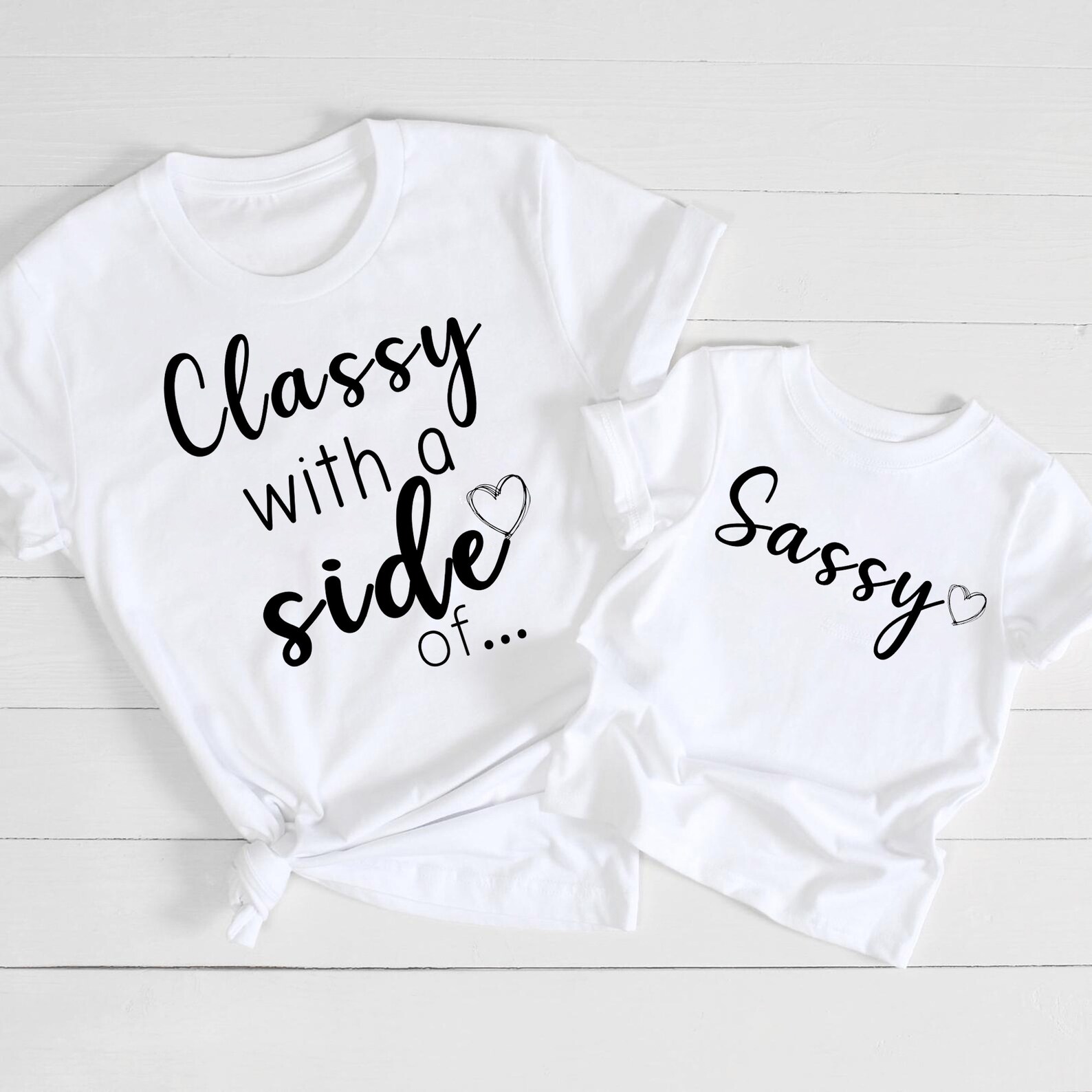 Classy With A Side Of Sassy Shirts Funny Mom And Daughter Etsy