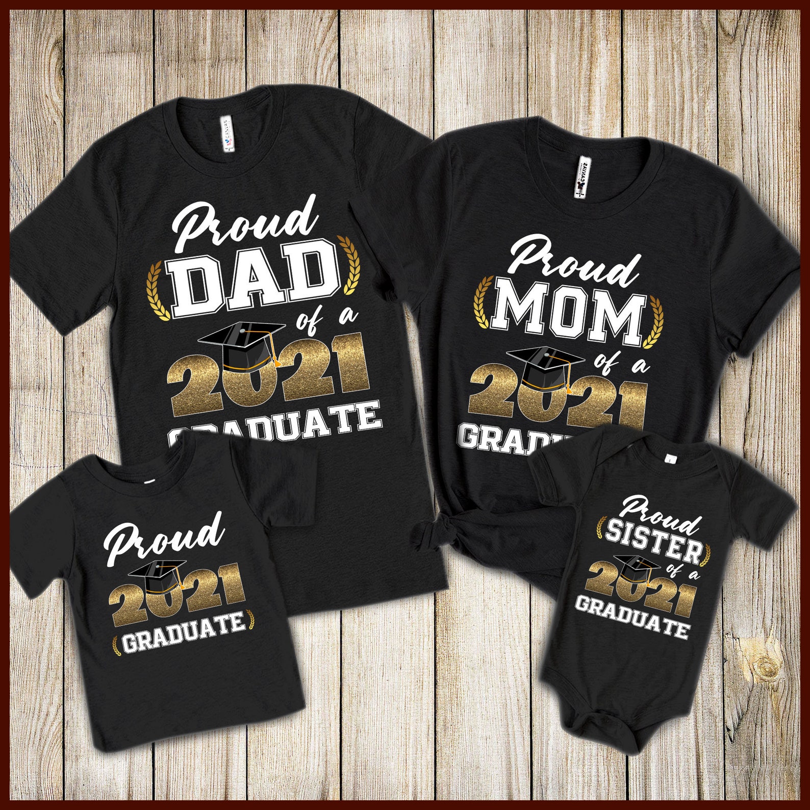 Custom Graduation Family Shirts Matching Proud Graduate Shirt Etsy