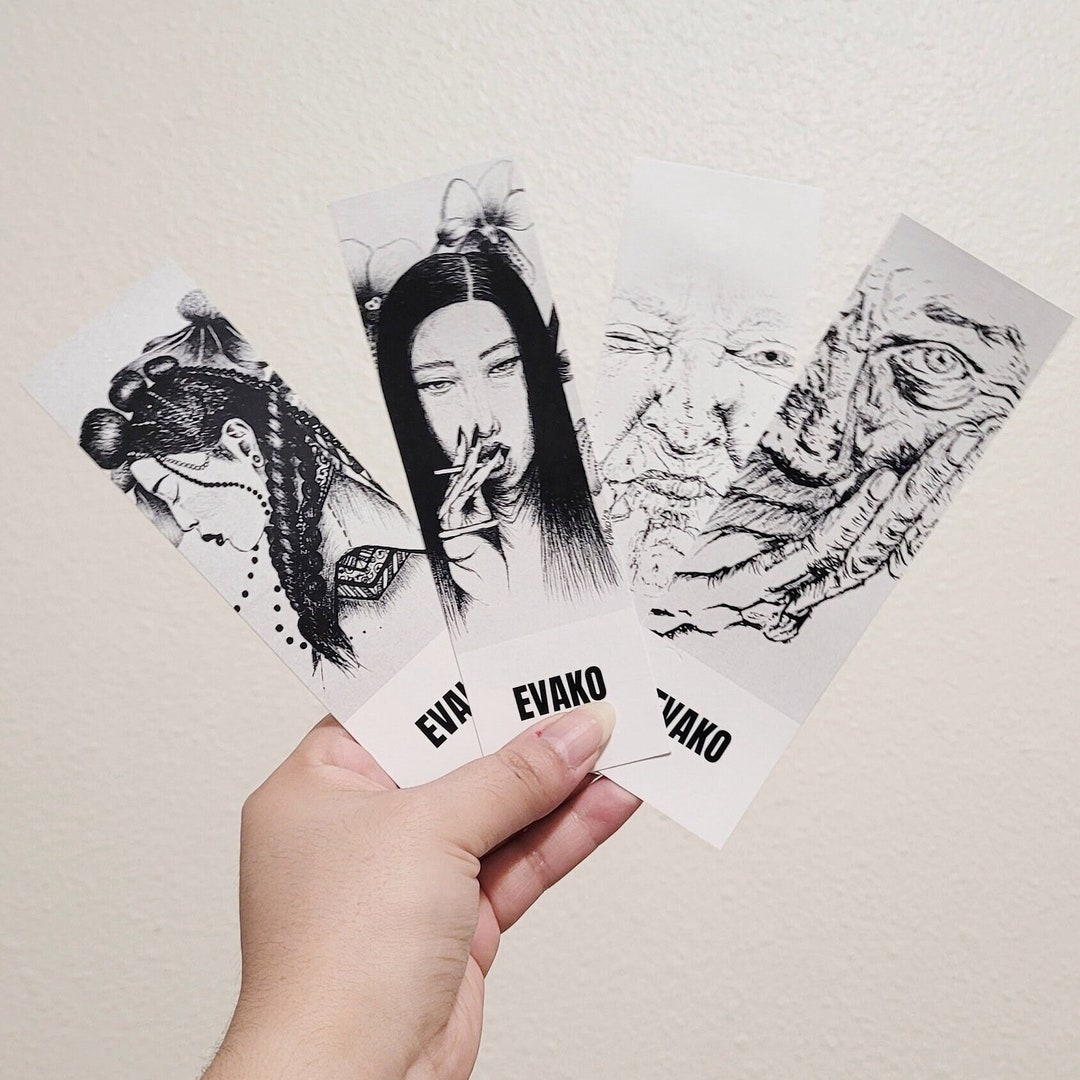 Flower and Portrait Line Art Bookmarks 8x11 - Etsy