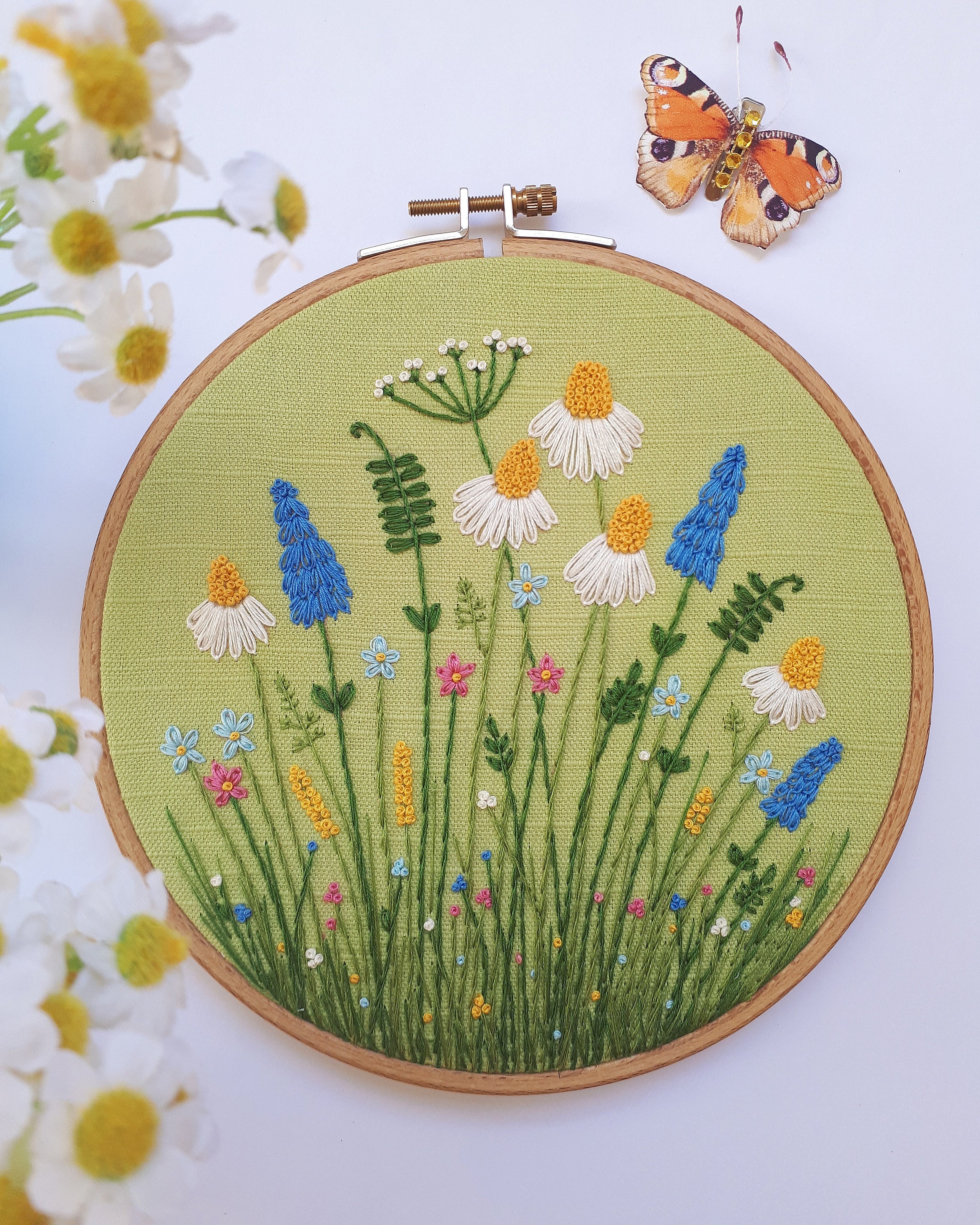 Wildflowers pdf pattern embroidery for beginners embroidery | Etsy
