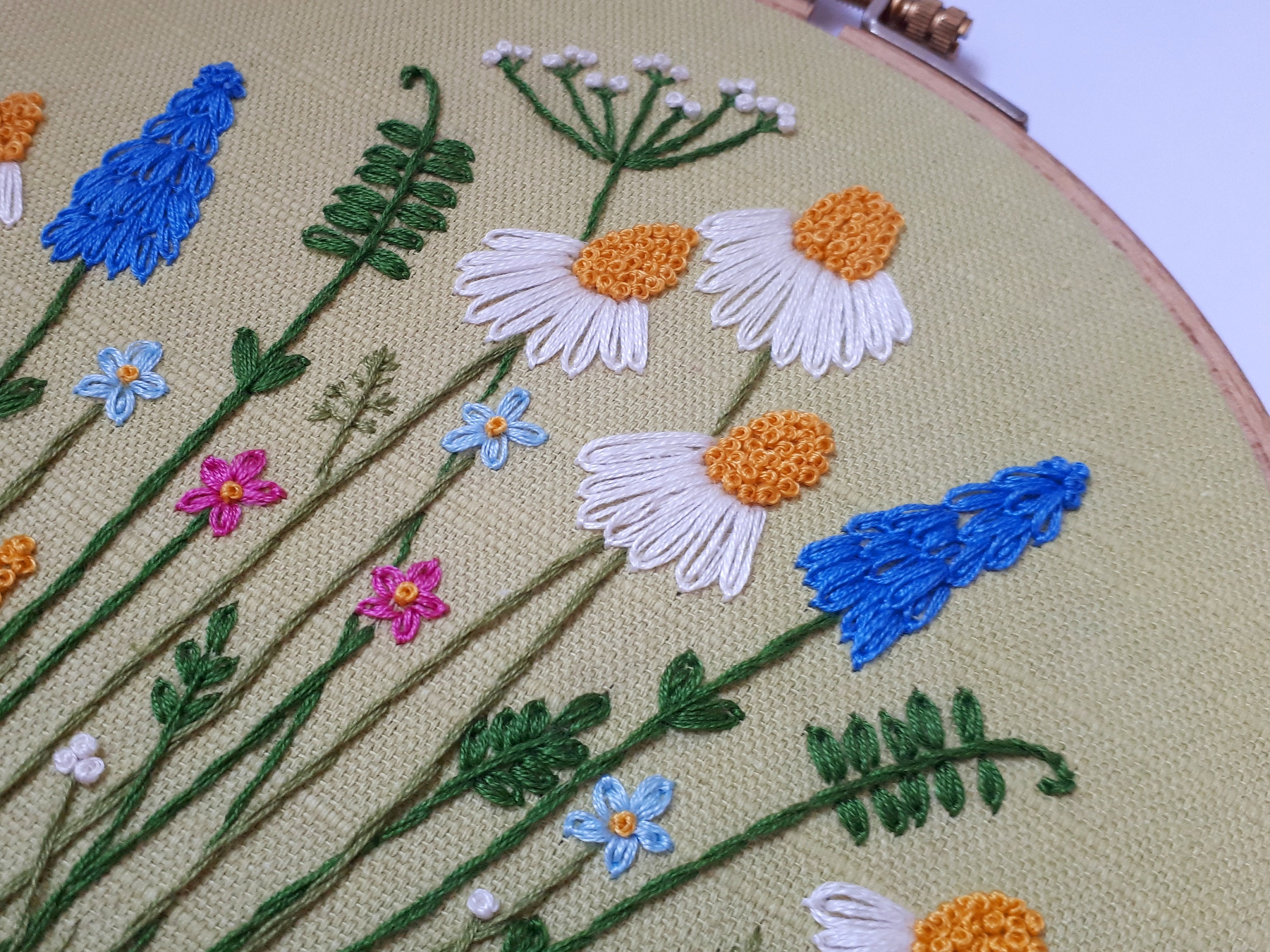 Wildflowers pdf pattern embroidery for beginners embroidery | Etsy