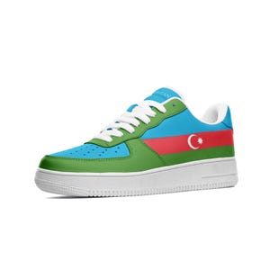 Azerbaijan Flag Shoes for Men & Women | Azerbaijani Gifts for Him and Her | Country Flag Sneakers