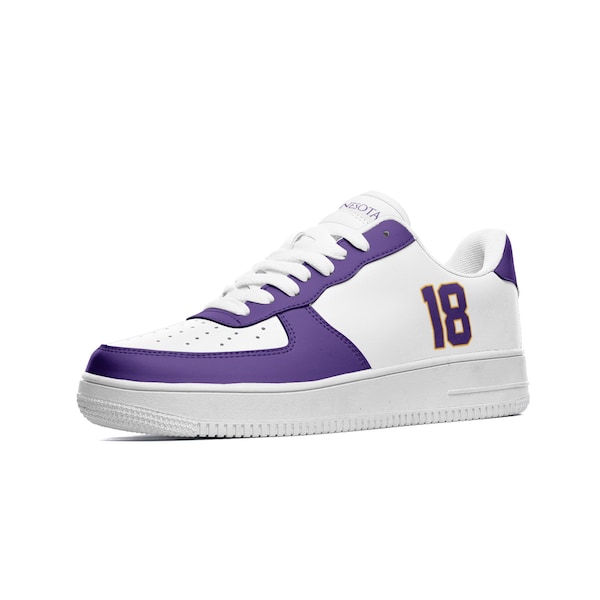 Minnesota Vikings Shoes for Men & Women | Minnesota Vikings Gifts - Custom Leather Sneakers