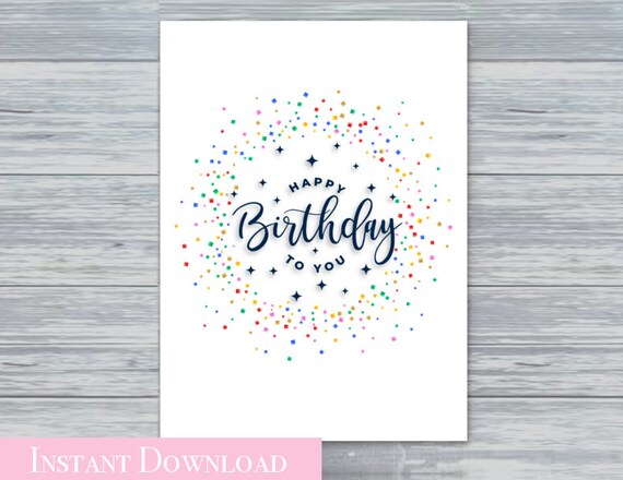 happy birthday printable card printable birthday card etsy australia