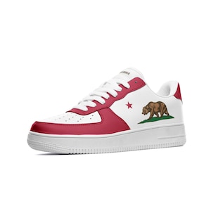 California Flag Shoes for Men & Women | Custom Leather California Bear Sneakers