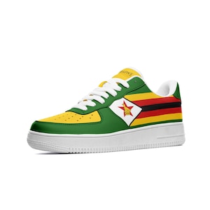 Zimbabwe Flag Sneakers | Zimbabwe Gifts for Men & Women | Zimbabwean Clothes