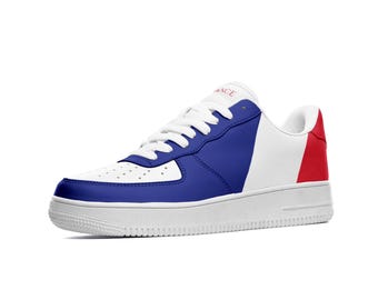 French Flag Sneakers: France Soccer Fan Gift