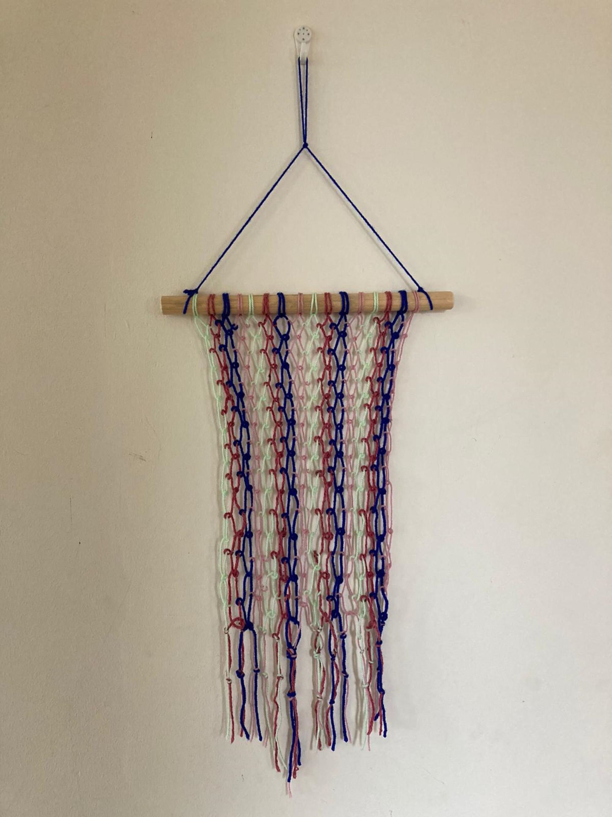 Handmade colourful wall hanging | Etsy