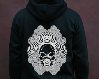 Spirals Optic Illusion 23 Unisex Zipper Hoodie