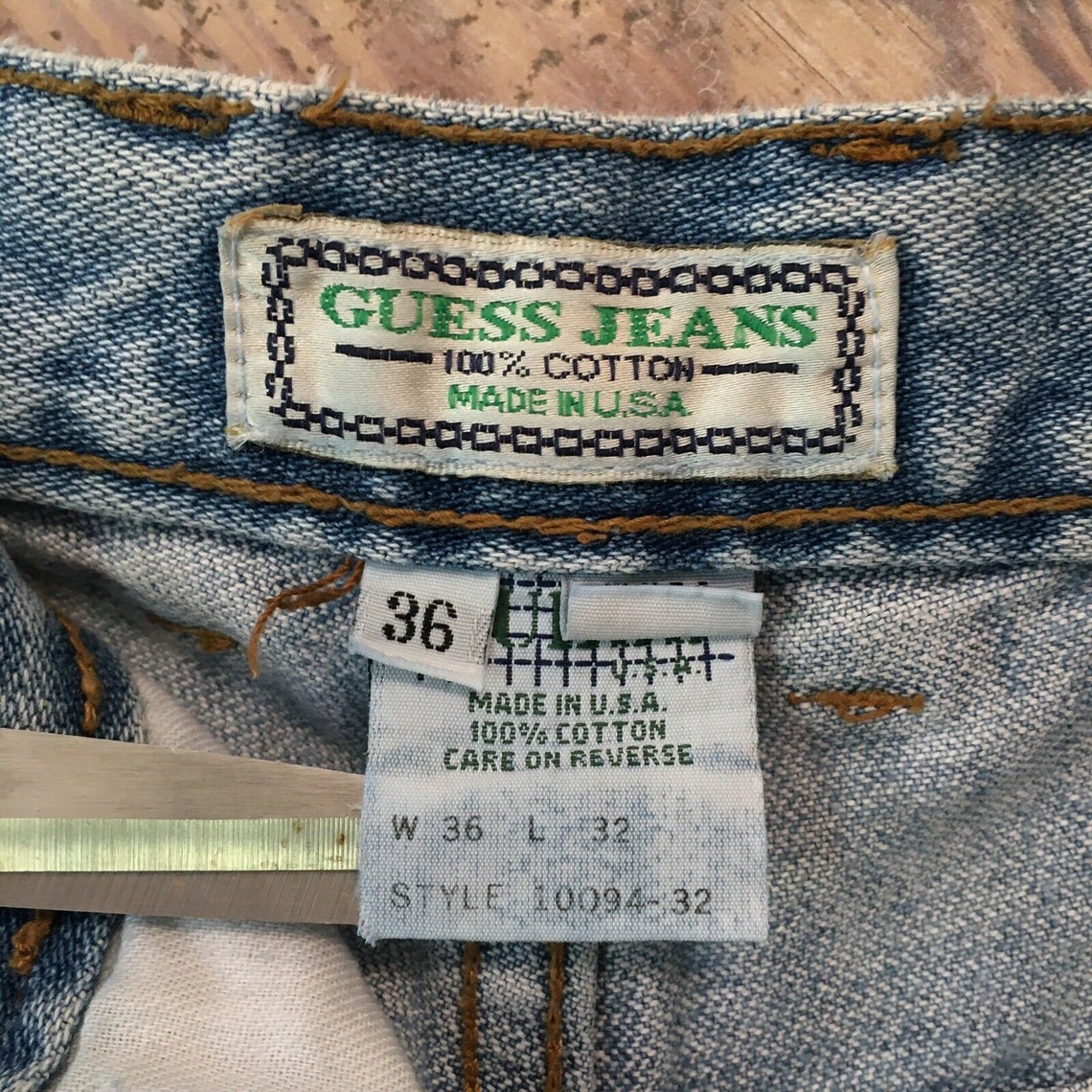 Vintage 80s Guess Jeans Mens Size 36x32 Patch Classic Etsy