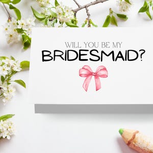 Serez-vous ma demoiselle d'honneur - Proposition pour homme d'honneur, personne de la mariée, demoiselle d'honneur | Faire-part de mariage | Plat ou plié, plusieurs tailles