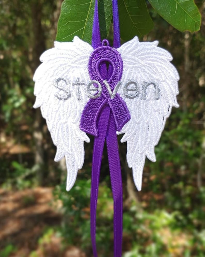 Personalized / Overdose Awareness Ribbon / Angel Wings / Remembrance