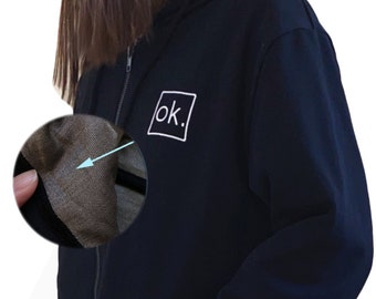 Okay. EMF Shield Zip Hoodie - EMF Blocking Sportausrüstung - Schwarz - Blockt 5g Strahlung mit Faraday Cage Tech - Schützen Sie Ihren Kopf und Oberkörper