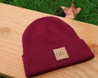 Maroon EMF/RF Protection Beanie: 5G WiFi Blocking, Silver Micro Threads