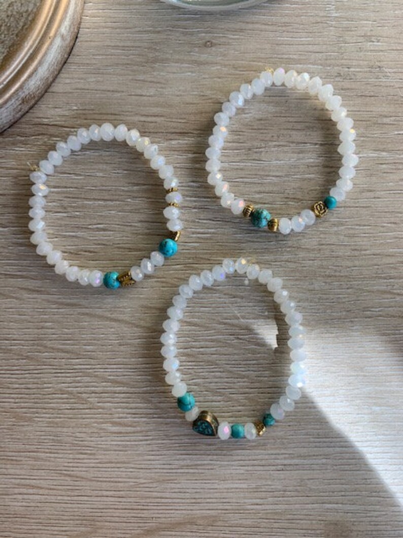 Tasseled bracelets, Crystal bracelets