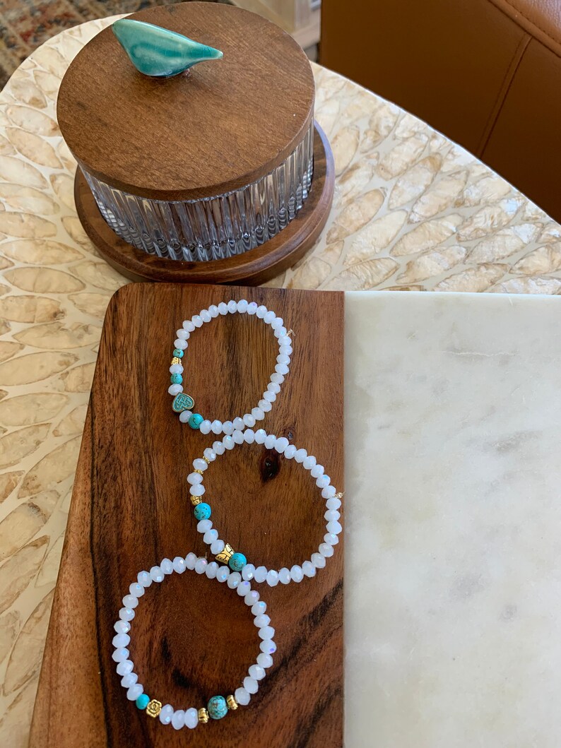 Tasseled bracelets, Crystal bracelets
