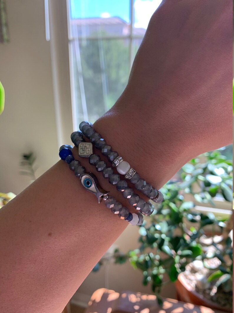 Tasseled bracelets, Crystal bracelets