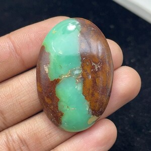 Natural Large Chrysoprase Cabochon, Oval shape Statement Pendant, Macrame Focal Stone, Wire Wrapping Supply, Collector Gemstone, 70 carats