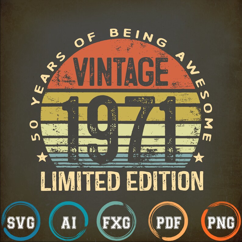 Free Free 50Th Birthday Svg Files Vintage 1971 Svg Free 677 SVG PNG EPS DXF File