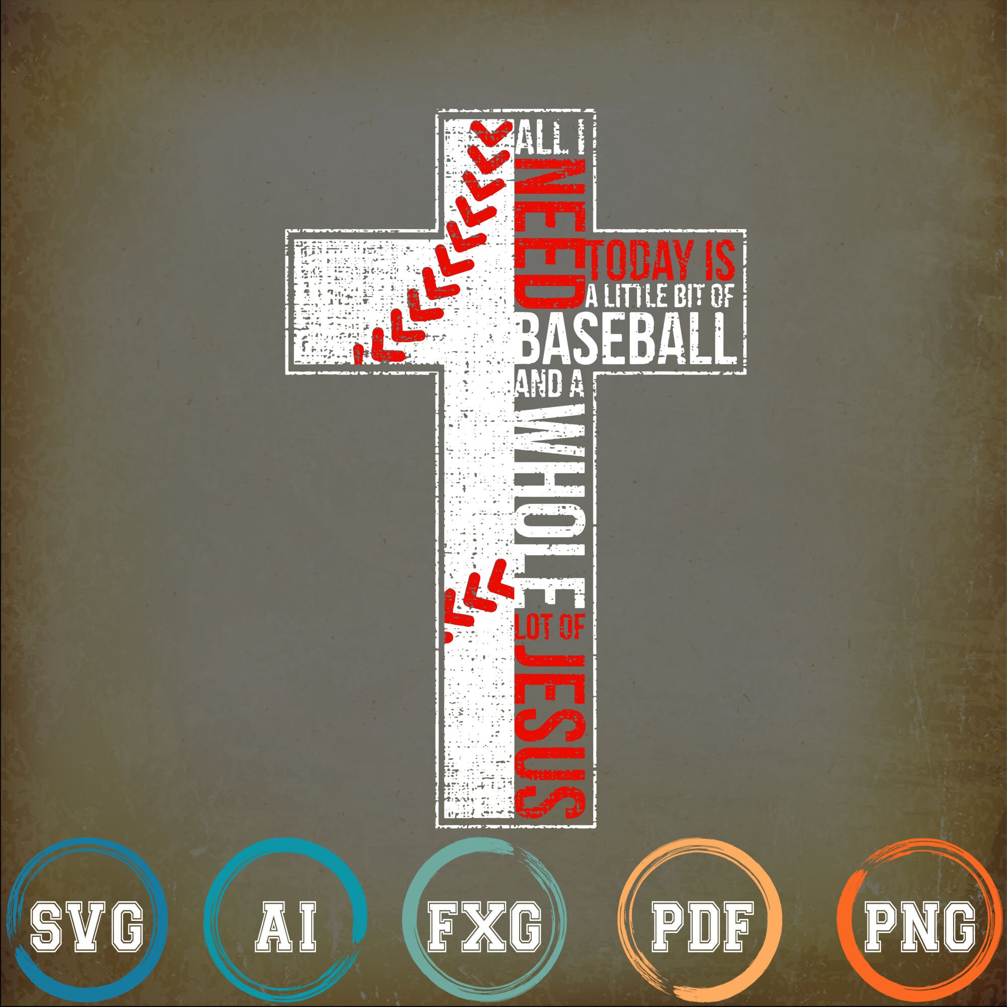 All I Need Is Baseball & Jesus Christian Cross Faith Svg Cut Etsy