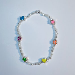 Colorful Charm Pearl Beaded Necklace, Trendy Necklace, Magnetic Clasp, Y2K, Handmade, Gifts for Her
