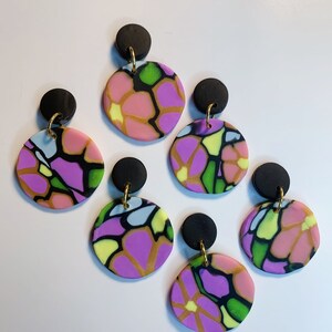 Stained Glass Dangly and Stud Earrings (LIMITED PAIR AVAILABLE), Handmade Earrings, Hypoallergenic, Nickel Free Earrings