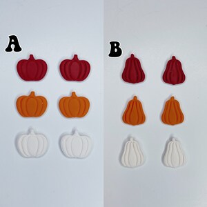 Pumpkin Stud Earrings, Fall Earrings, Halloween, Handmade, Polymer Clay, Women&#39;s Earrings, Gift Ideas for Her