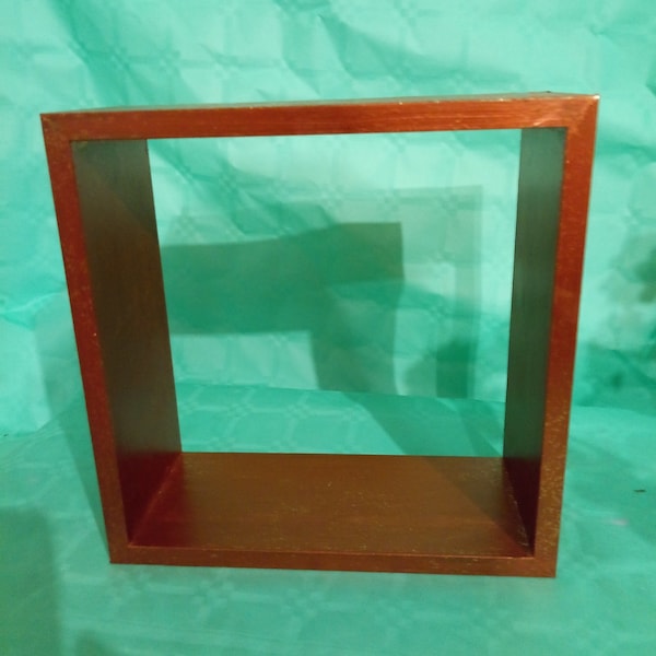 Etagère cube 30X10 cm couleur cuivre métallique pailletée