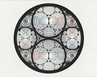 FOCUS / Jungian Shadow Work Mandala / Abstract Psychedelic Geometric Drawing / Fine Art Print