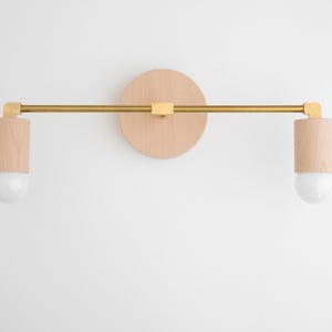 Boho Lamp - Natural Sconce - Copper Lamp - Wooden Vanity Sconce - Minimalist Lighting - Lighting - Unique Lighting - Boho Model No. 7357 image 4
