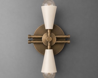 Sconce Light - Brass Wall Sconce - Double Wall Light - Modern Sconce - Model No. 3419