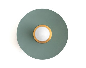 Modern Sconce - Green Sconce - Sconce Lighting - Wall Sconce Light - Flush Mount Light - Model No. 9660