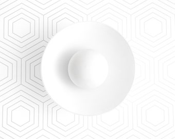 White Dome Light - Modern Wall Sconce - Glass Globe Sconce - Bathroom Lighting - Wall Light - Model No. 2113