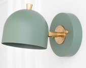 Articulating Sconce - Accent Lighting - Picture Light - Mint Green Sconce - Black Sconce - Model No. 0997