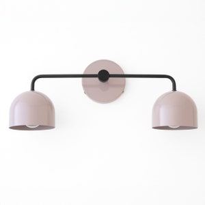 Mauve and Black Vanity Light - Vanity Sconce - Wall Lighting - Bathroom Lighting - Model No. 2082