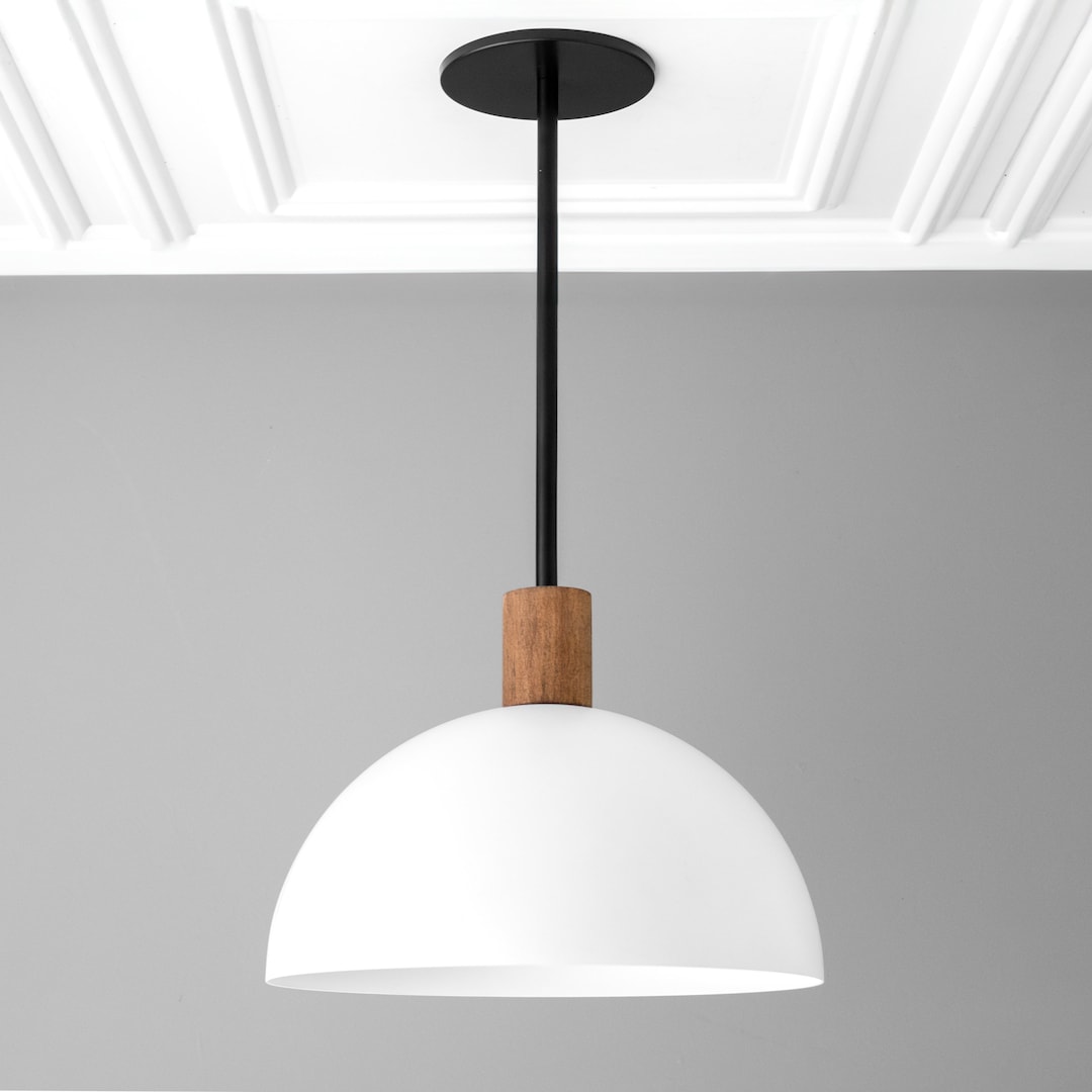 Dome Pendant Light Pendant Lighting White Dome Ceiling Light Model No ...