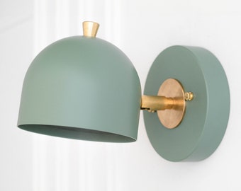 Articulating Sconce - Accent Lighting - Picture Light - Mint Green Sconce - Black Sconce - Model No. 0997