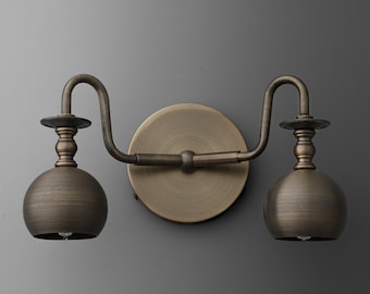 Vanity Light Light-Antique Brass Light-Brass Vanity Light - Model No. 8268
