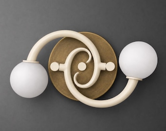 Sconce Light-Wall Sconce-Brass Sconce-Globe Wall Light - Model No. 9458