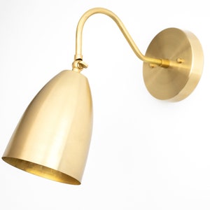 Adjustable Light Fixture - Curved Wall Light - Brass Sconce - Bedside Light - Kitchen and Bath Lighting - Model No. 0789