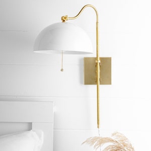 Swing Arm Sconce - Dome Lighting - Bedside Light - Plug In Sconce - Wall Light - Model No. 2818