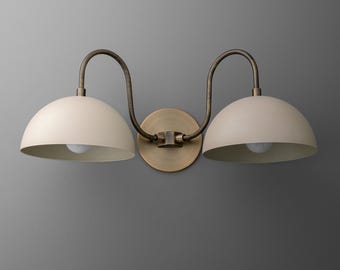Vanity Lights Light-Wall Sconce Lamp-Double Wall Sconce-Brass Wall Light - Model No. 9098