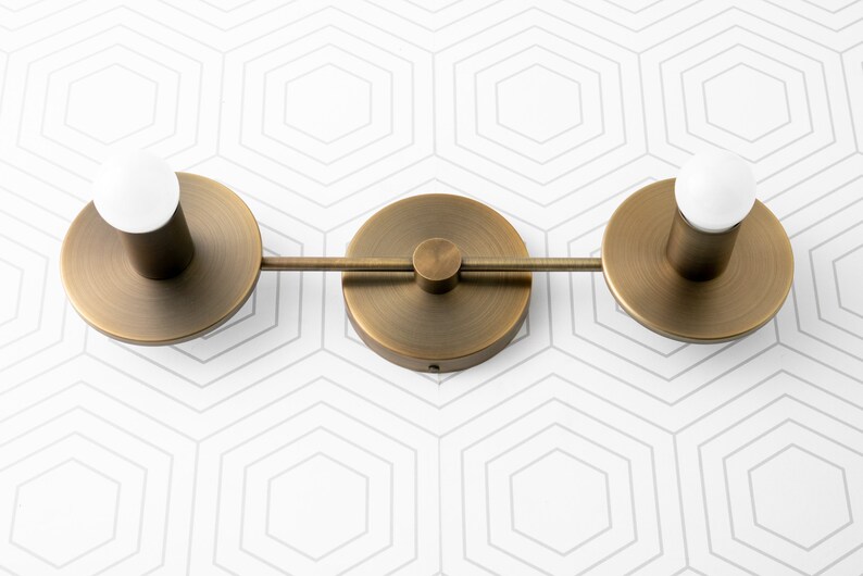 Vanity Lights Antique Brass Sconce Rustic Lighting Etsy