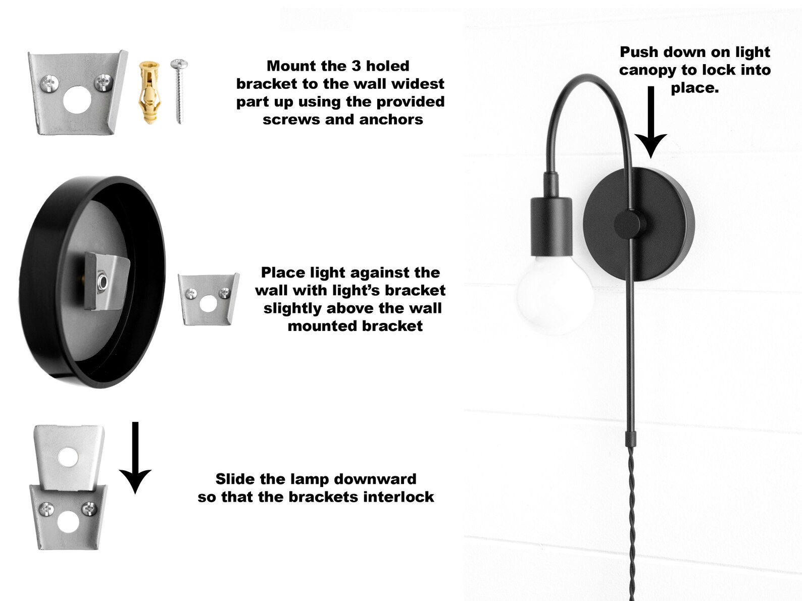 Plug in Sconce Wall Sconce Plug in Wall Sconce Globe Etsy