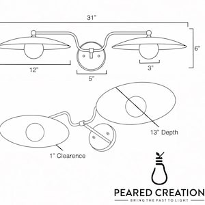 Vanity Light Light-Vanity Light-Bathroom Light-Brass Wall Sconce - Model No. 1110 image 5