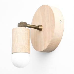 Farmhouse Sconce - Minimalist Lamp - Natural Wood Light - Scandinavian Light - Model No. 7038