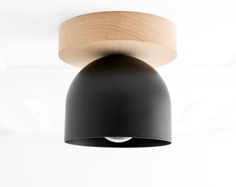 Wood Ceiling Light - Minimalist Lighting - Farmhouse Lighting - Scandinavian Light - Model No. 1107