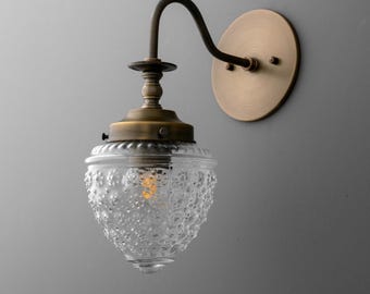 Sconce Light - Brass Wall Sconce - Vintage Sconce - Wall Light Fixture - Model No. 1138