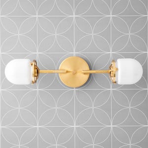 Vanity Fixture - Brass Light Fixture - Bathroom Light - Wall Lamp - Restroom Lighting - Model No. 6296
