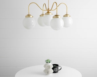 Modern Victorian - Modern Chandelier - Modern Lighting - Victorian Chic - Retro Lighting - Brass Chandelier -  Model no. 4268